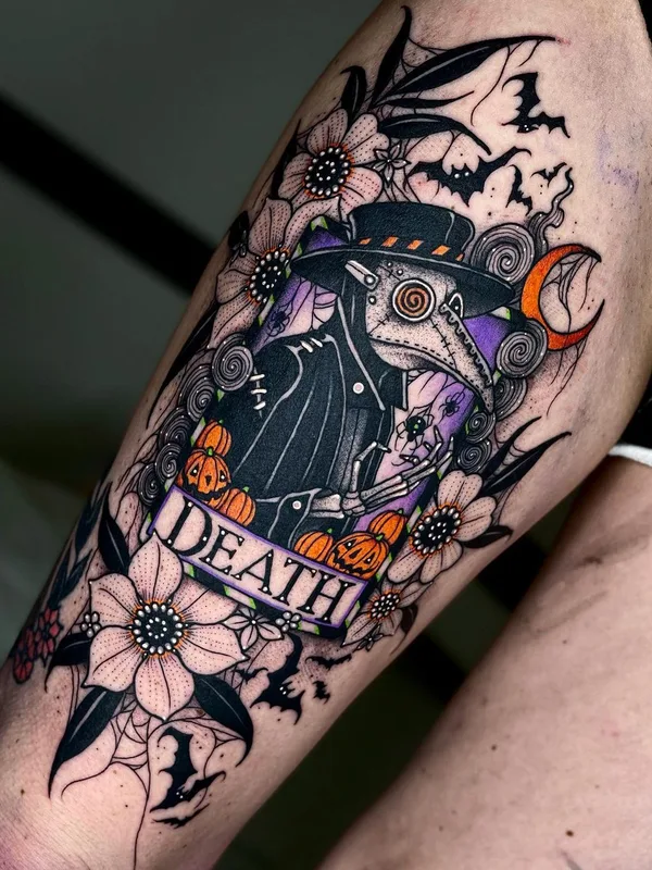 color illustrative татуировка на thigh #40191 | Тату мастер Angelo Parente