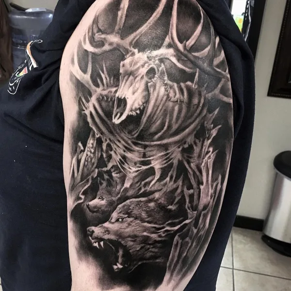 Хоррор tattoo by Matt Mrowka in New York City