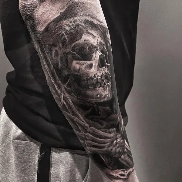 Хоррор tattoo by Matt Mrowka in New York City