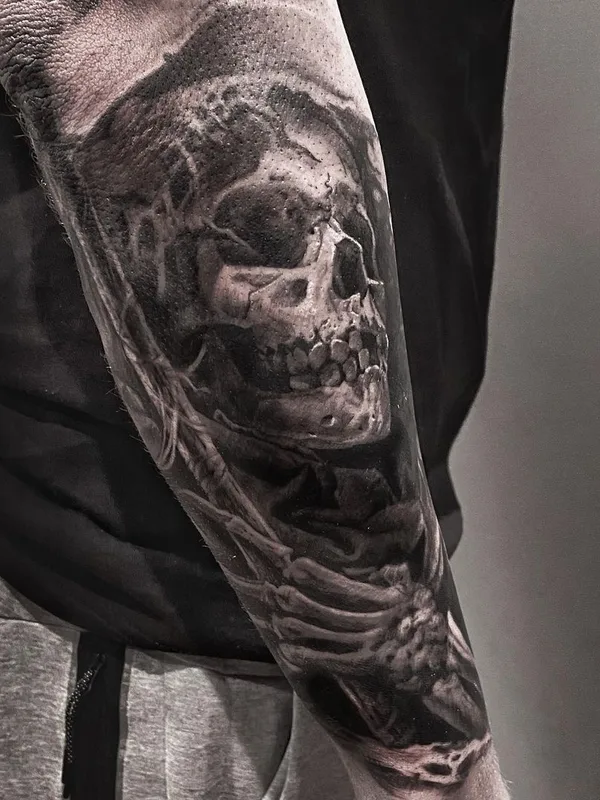 Horror tattoo by Matt Mrowka in New York City