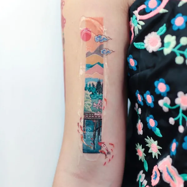 Oriental tattoo by Jing in Los Angeles