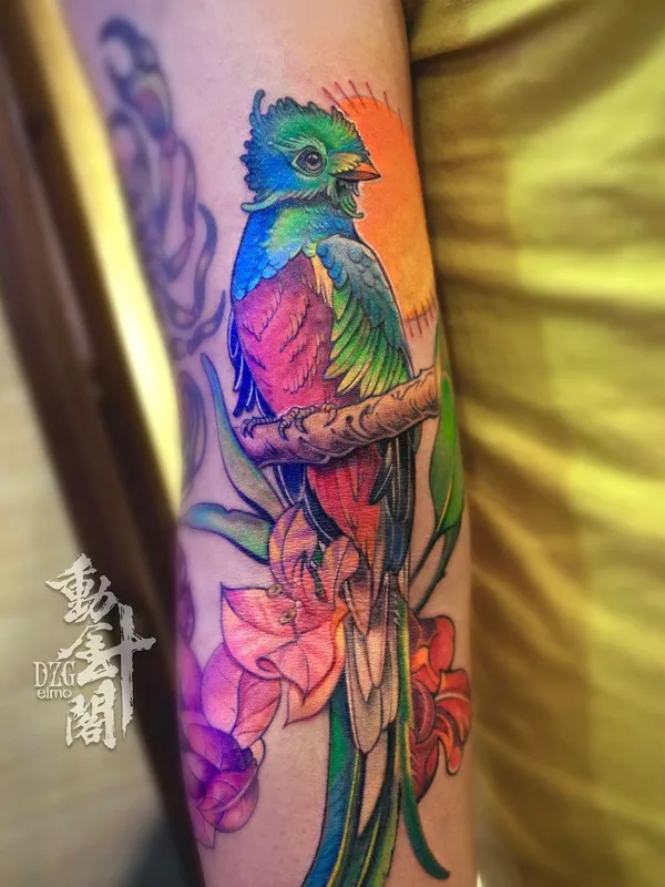 color illustrative tattoo on forearm #54998 | Tattoo Artist Lu Xin
