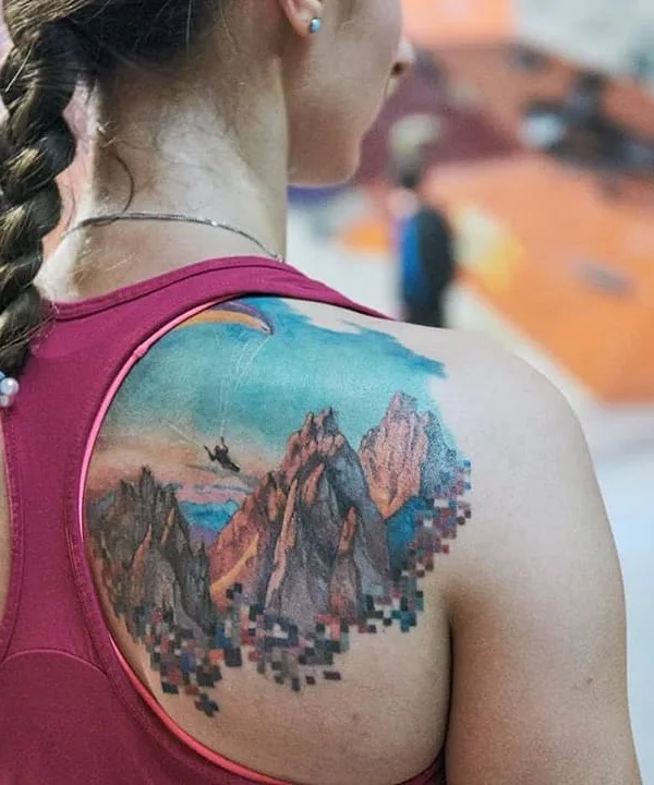female color realism татуировка на shoulder blade #36531 | Тату мастер Андрей Шустов