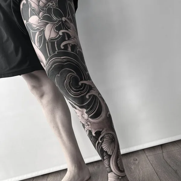 Ornamental tattoo by Raimundo Ramírez in Blanes