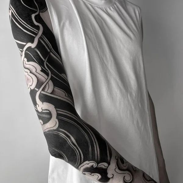 Ornamental tattoo by Raimundo Ramírez in Blanes