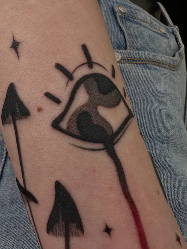 black and grey blackwork татуировка на forearm #71115 | Тату мастер HAMSTERTATTOO 