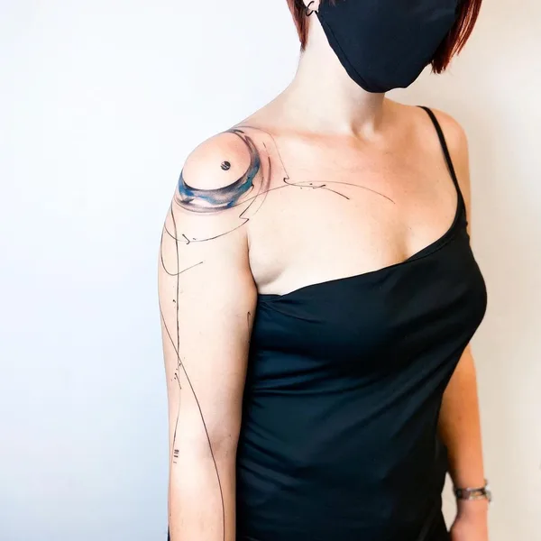 Абстрактная tattoo by Ivoire Noir in Marseille