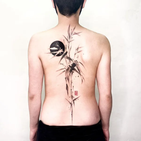 Абстрактная tattoo by Ivoire Noir in Marseille