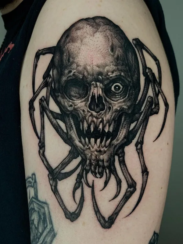 black and grey black and grey татуировка на upper arm #41389 | Тату мастер Heedo_lee