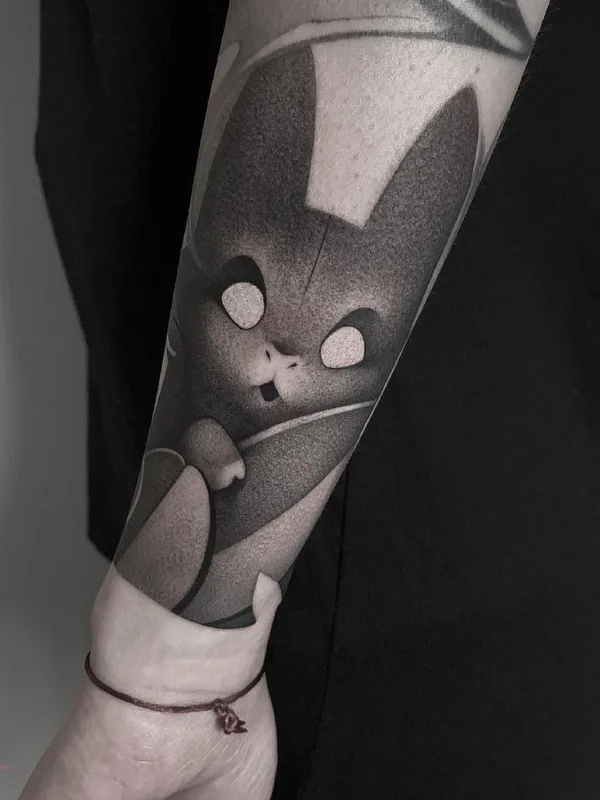 black and grey black and grey 타투 부위 forearm #41408 | 타투이스트 Илья Кузнецов
