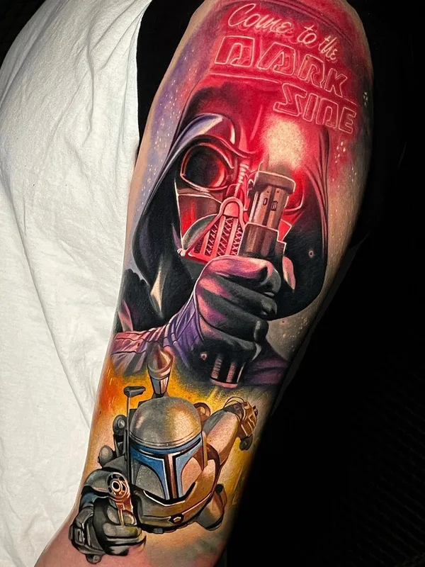 color realism tattoo auf full sleeve #41434 | Tätowierer Melek Taştekin