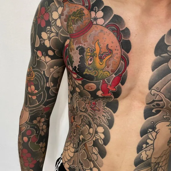 Oriental tattoo by Horimaroo in London