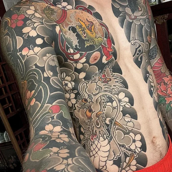 Oriental tattoo by Horimaroo in London