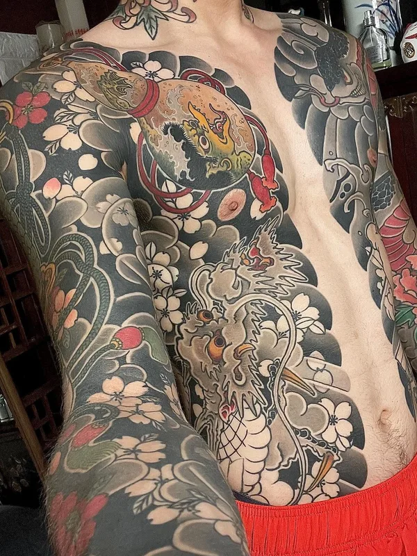 Oriental tattoo by Horimaroo in London