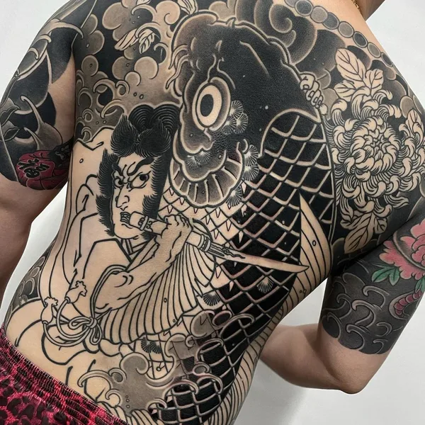Oriental tattoo by Horimaroo in London