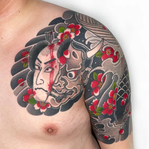 Oriental tattoo by Horimaroo in London