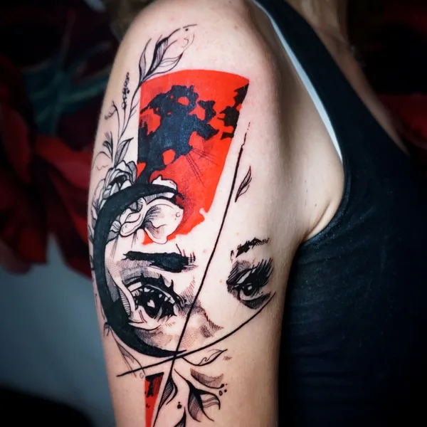 Illustrative tattoo by Ralkinz in Montréal