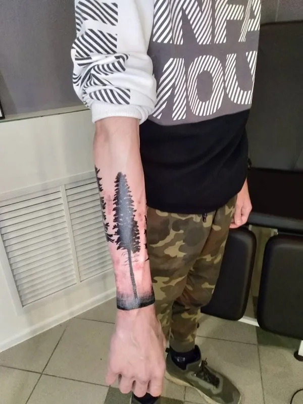black and grey blackwork татуировка на forearm #32478 | Тату мастер Макаров Данил