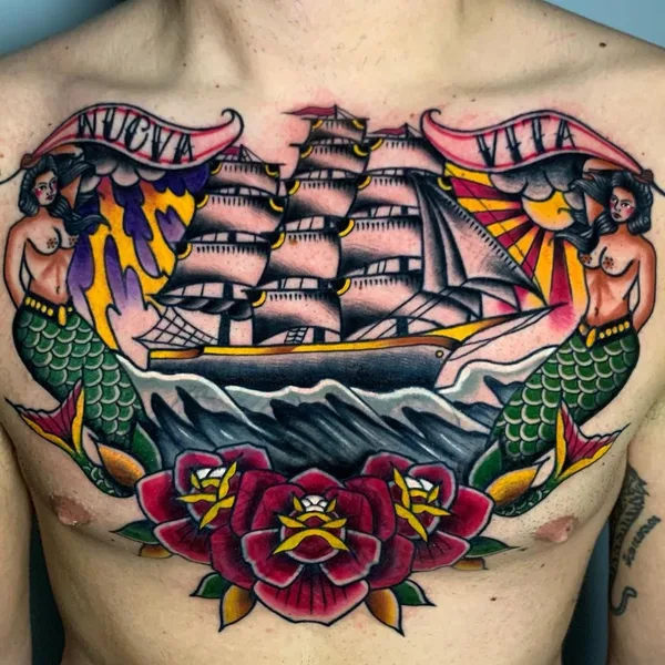 Old School tattoo by Andrea Veronesi in Giussano