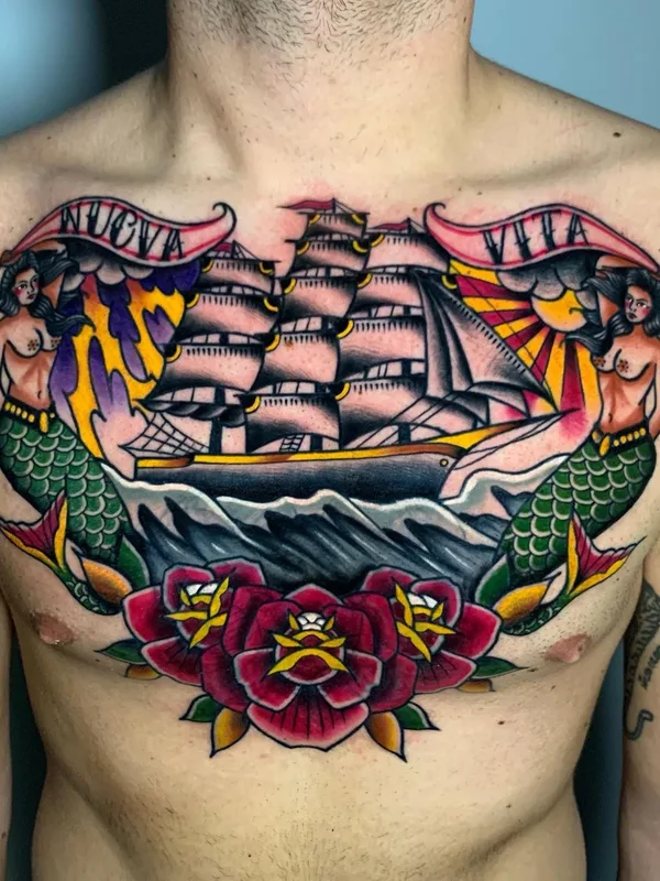 Old School tattoo by Andrea Veronesi in Giussano