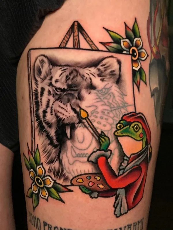 Old School tattoo by Andrea Veronesi in Giussano