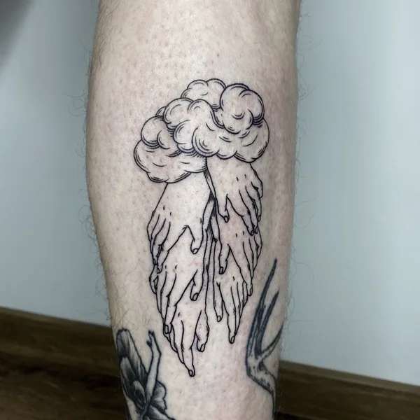 Graphic tattoo by Стёпа Puskust in Moscow