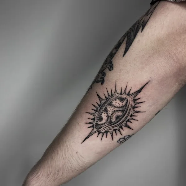Graphic tattoo by Стёпа Puskust in Moscow