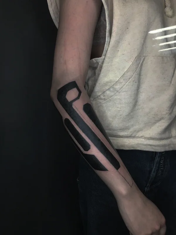black blackwork Tatuaggio su forearm #75160 | Tatuatore Ольга Тимичева