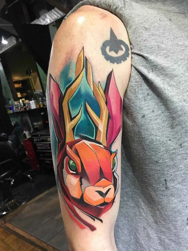 color geometric Tatuaggio su forearm #1472 | Tatuatore Matej Martius