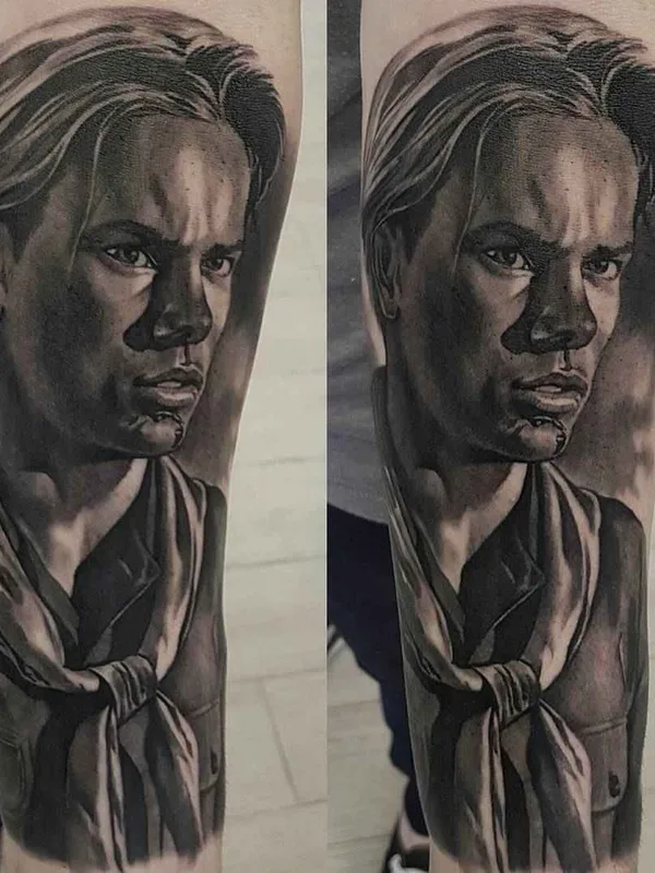 black and grey realism татуировка на forearm #1047 | Тату мастер Gabriele Pais
