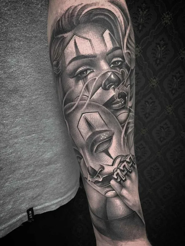 black and grey realism tattoo auf forearm #1191 | Tätowierer Niceguy Chris Tattoo