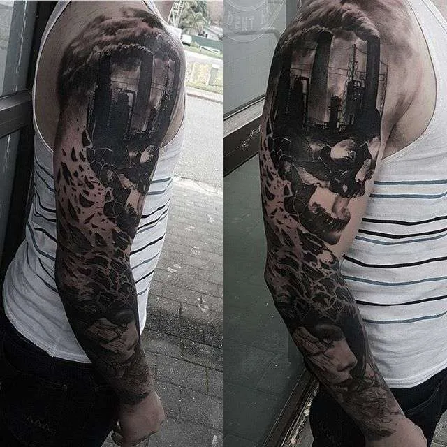 Tattoo artist Karl van der Linden - black and grey realistic tattoo