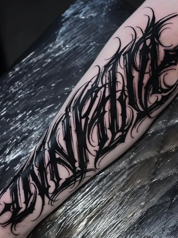 black blackwork Tatuagem em forearm #45611 | Tatuador Евгений Сидоров