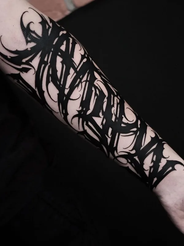 black blackwork Tatuagem em forearm #45612 | Tatuador Евгений Сидоров