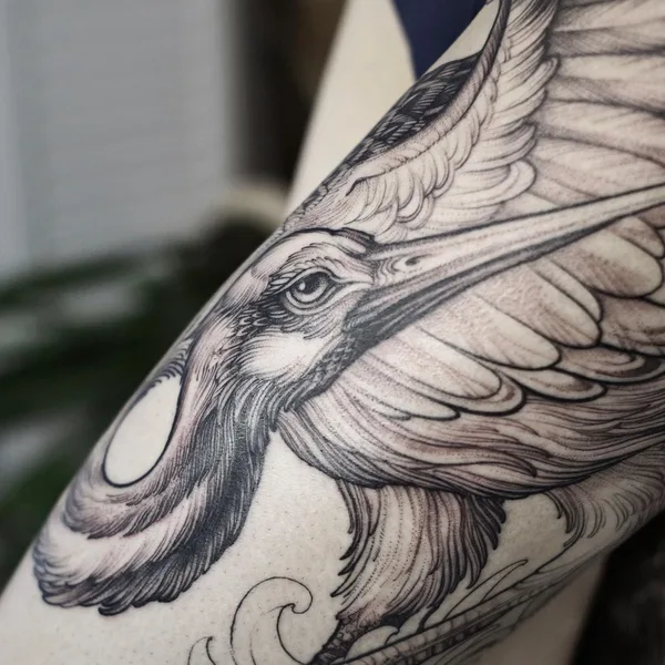 Graphic tattoo by Sasha Tabuns in Saint Petersburg