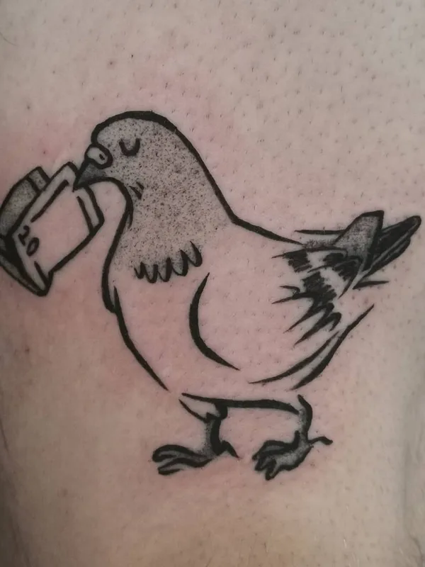 black and grey blackwork tattoo on thigh #45685 | Tattoo Artist Eva Rose