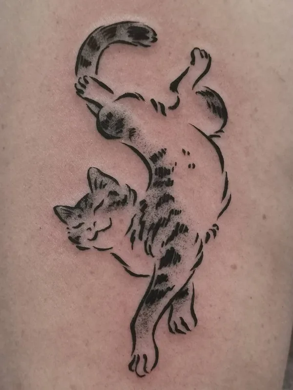 black and grey linework tattoo on forearm #45687 | Tattoo Artist Eva Rose