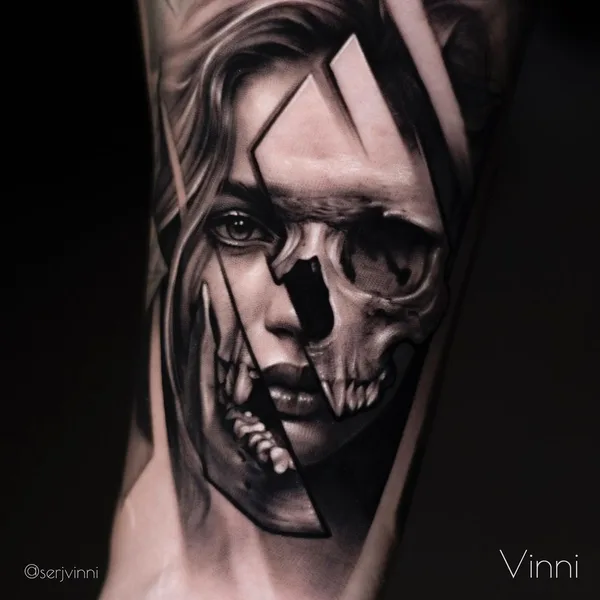 Portrait tattoo by Сергей Vinni in Moscow