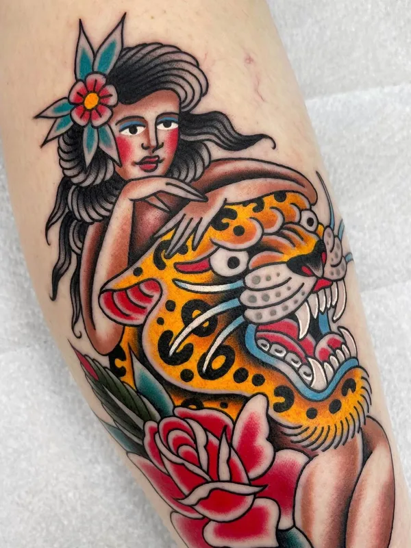 female color traditional татуировка на forearm #45717 | Тату мастер Марина Гончарова