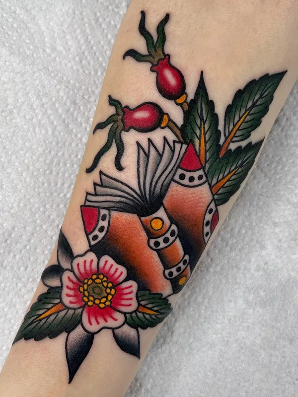 color traditional татуировка на forearm #45719 | Тату мастер Марина Гончарова