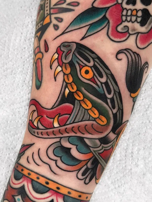 color traditional татуировка на forearm #45725 | Тату мастер Марина Гончарова