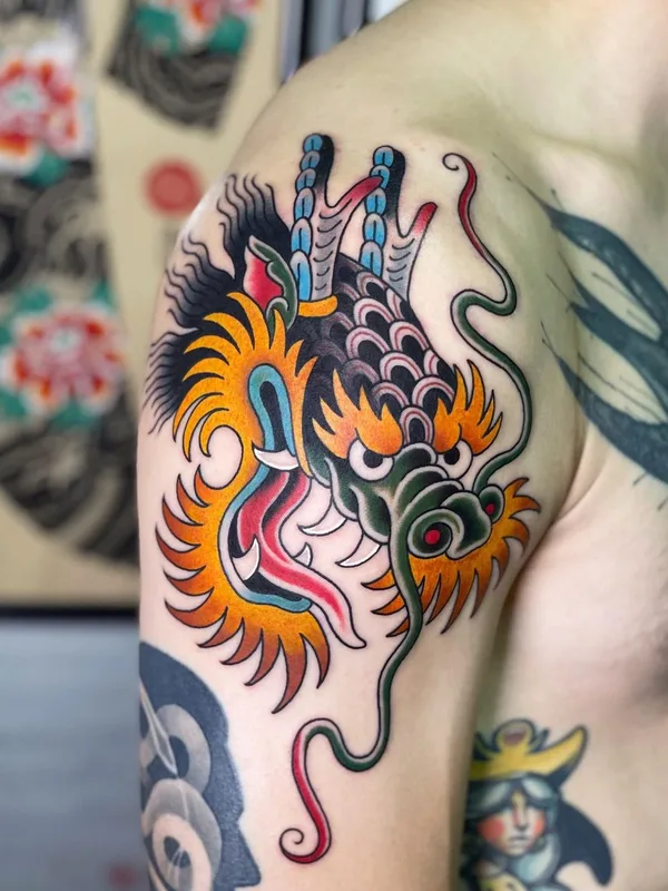 color japanese татуировка на shoulder #45726 | Тату мастер Марина Гончарова