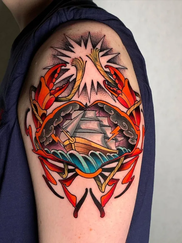color traditional Tatuaggio su shoulder #45763 | Tatuatore Александр Николаев
