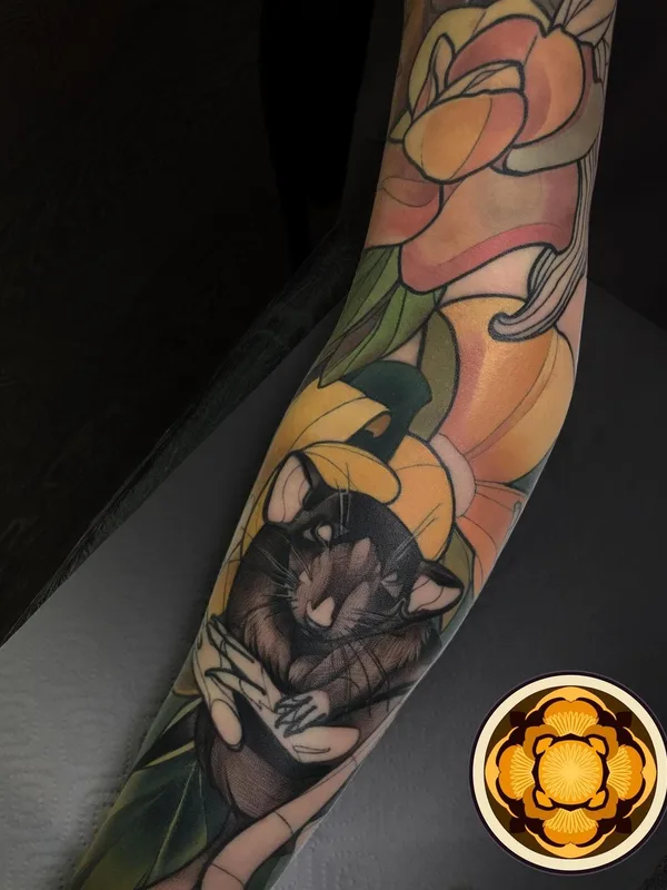 color illustrative Tatuaggio su forearm #45808 | Tatuatore Даниил Погорелов