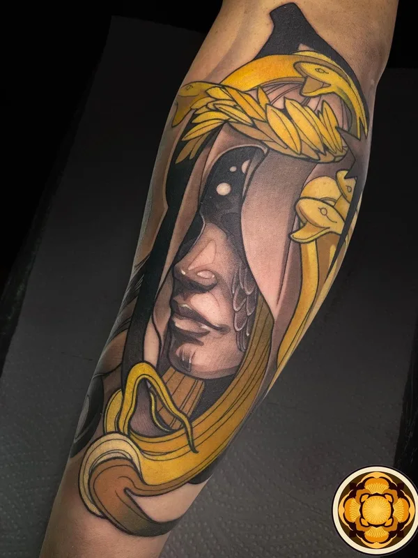 color illustrative Tatuaggio su forearm #45818 | Tatuatore Даниил Погорелов
