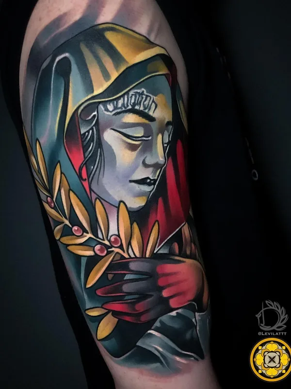 color neo traditional Tatuaggio su upper arm #45810 | Tatuatore Даниил Погорелов