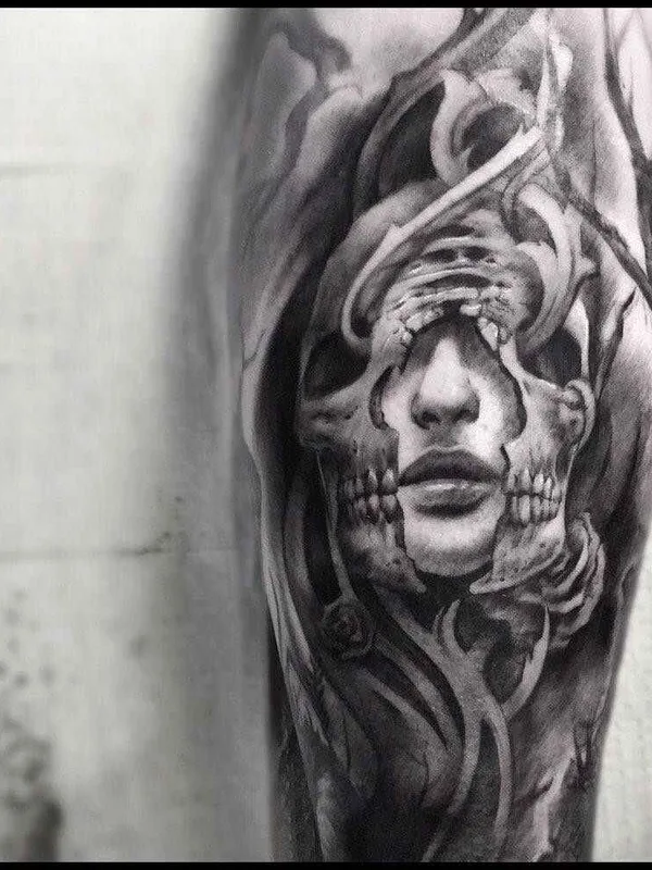 Horror tattoo by Matt Mrowka in New York City