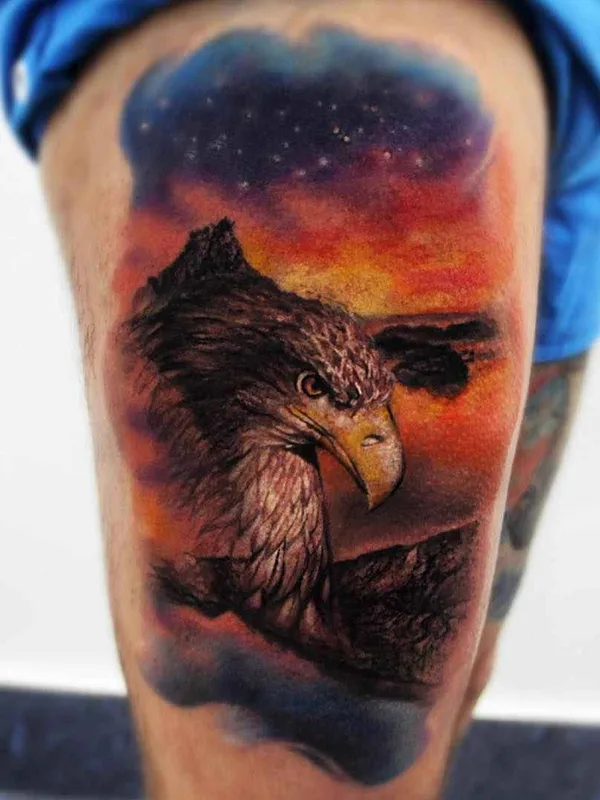 color realism татуировка на thigh #2734 | Тату мастер Каролина Фридман