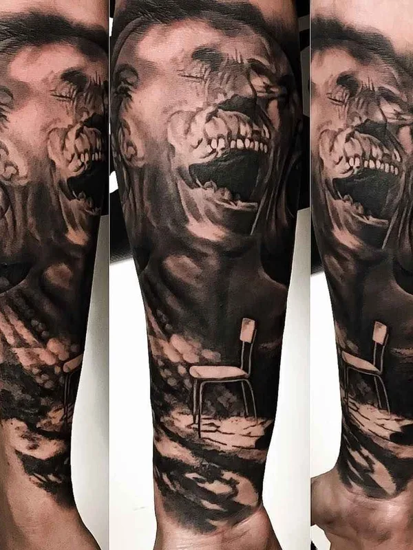 black and grey realism tattoo auf forearm #1581 | Tätowierer Massi Novecento