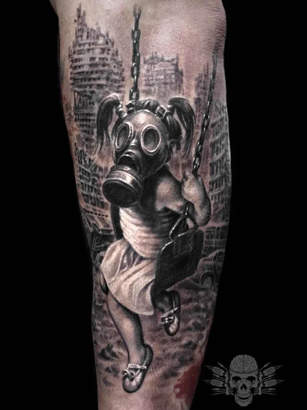 black and grey realism 타투 부위 forearm #1246 | 타투이스트 Javier Antunez